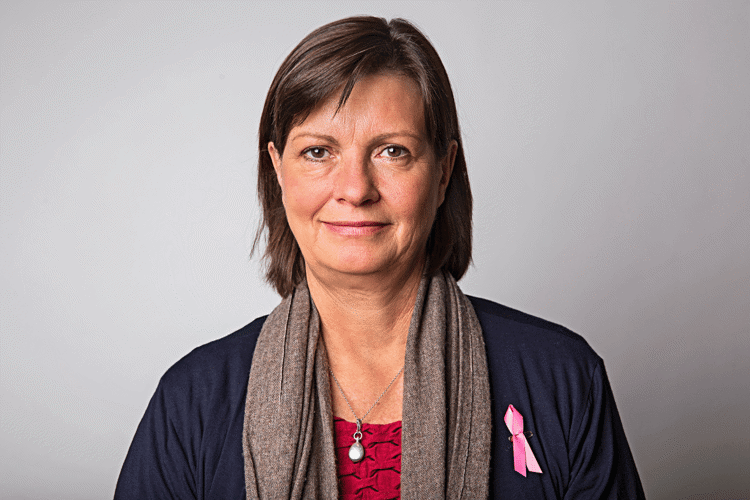 Susanne Dieroff Hay, ordförande i Bröstcancerförbundet